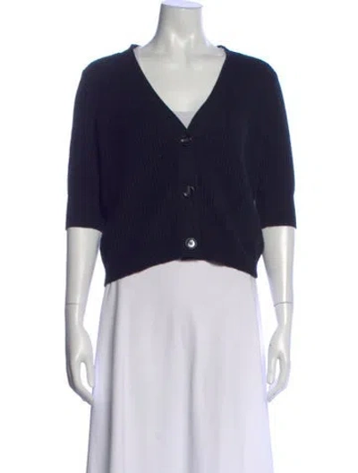 Pre-owned Vince Wool V-neck Sweater In Blue