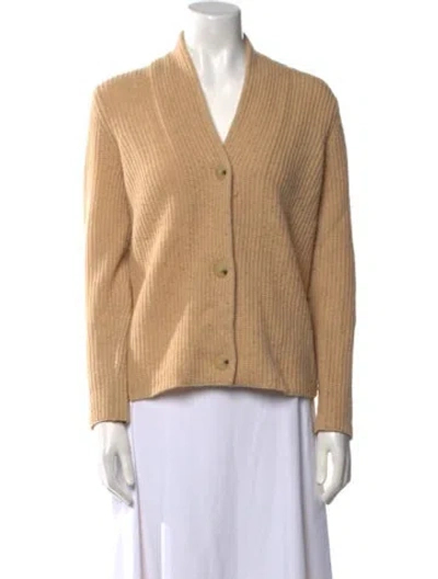 Pre-owned Vince Wool V-neck Sweater In Brown