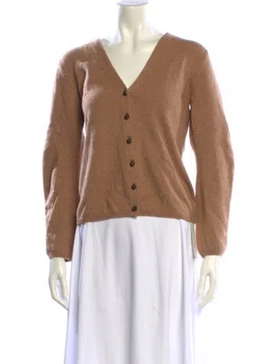 Pre-owned Vince Wool V-neck Sweater In Brown