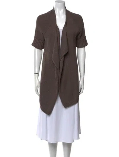 Pre-owned Vince Wool V-neck Sweater In Brown