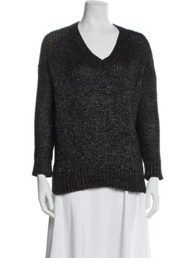 Pre-owned Vince Wool V-neck Sweater In Gray