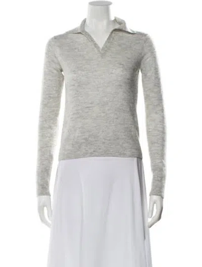 Pre-owned Vince Wool V-neck Sweater In Gray