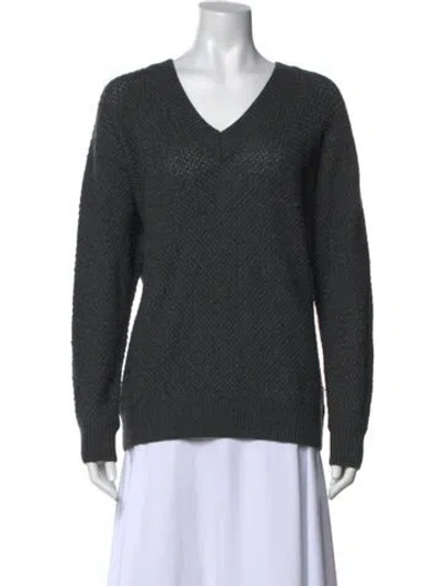 Pre-owned Vince Wool V-neck Sweater In Gray