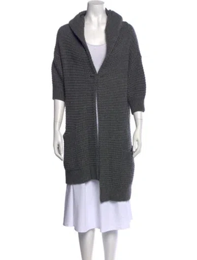Pre-owned Vince Wool V-neck Sweater In Gray