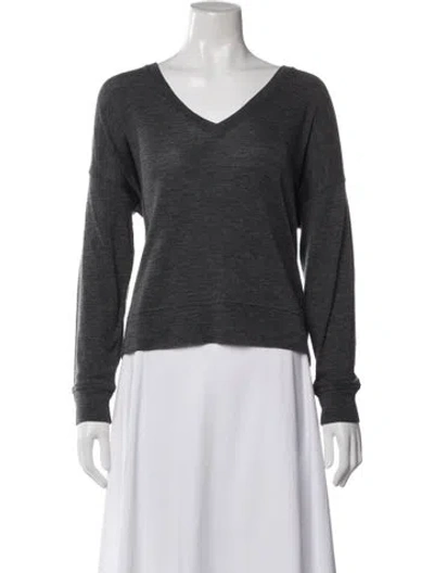 Pre-owned Vince Wool V-neck Sweater In Gray