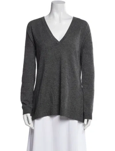 Pre-owned Vince Wool V-neck Sweater In Gray