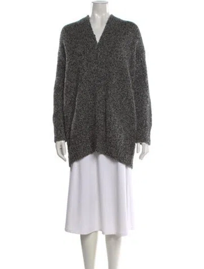 Pre-owned Vince Wool V-neck Sweater In Gray