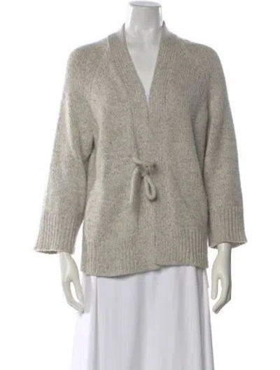 Pre-owned Vince Wool V-neck Sweater In Gray