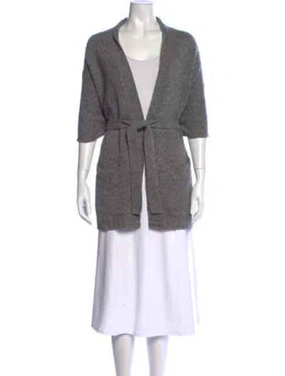 Pre-owned Vince Wool V-neck Sweater In Gray