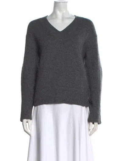 Pre-owned Vince Wool V-neck Sweater In Gray