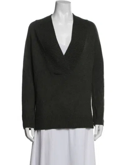 Pre-owned Vince Wool V-neck Sweater In Gray