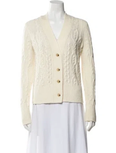Pre-owned Vince Wool V-neck Sweater In Neutral