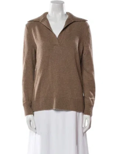 Pre-owned Vince Wool V-neck Sweater In Neutral