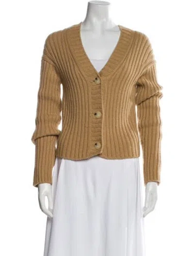 Pre-owned Vince Wool V-neck Sweater In Neutral