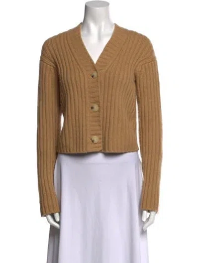 Pre-owned Vince Wool V-neck Sweater In Neutral