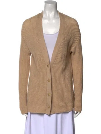 Pre-owned Vince Wool V-neck Sweater In Neutral