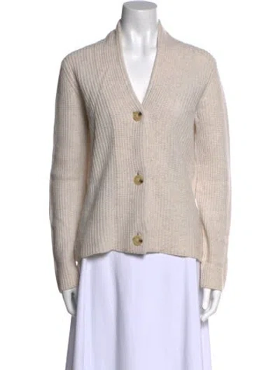 Pre-owned Vince Wool V-neck Sweater In Neutral