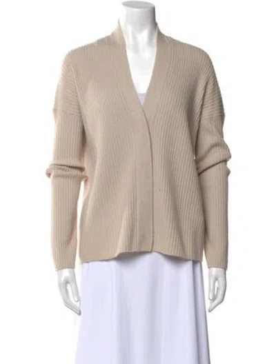 Pre-owned Vince Wool V-neck Sweater In Neutral