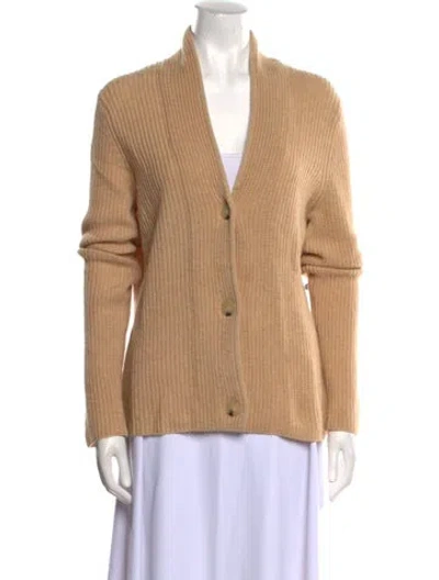 Pre-owned Vince Wool V-neck Sweater In Neutral