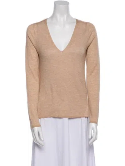 Pre-owned Vince Wool V-neck Sweater In Neutral