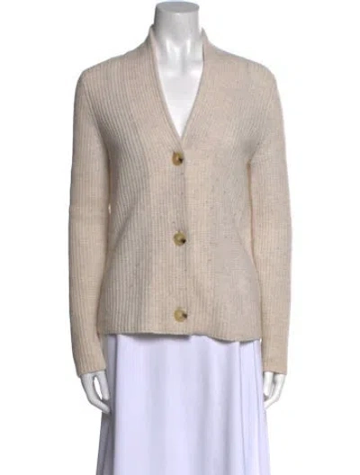Pre-owned Vince Wool V-neck Sweater In Neutral