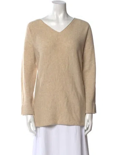 Pre-owned Vince Wool V-neck Sweater In Neutral
