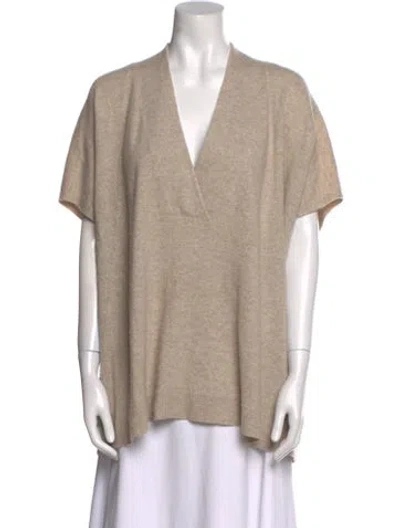 Pre-owned Vince Wool V-neck Sweater In Neutral
