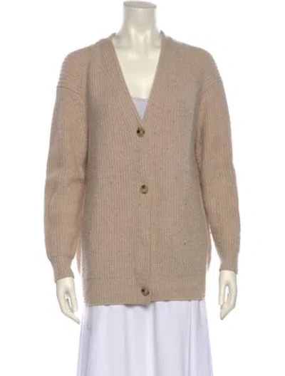 Pre-owned Vince Wool V-neck Sweater In Neutral