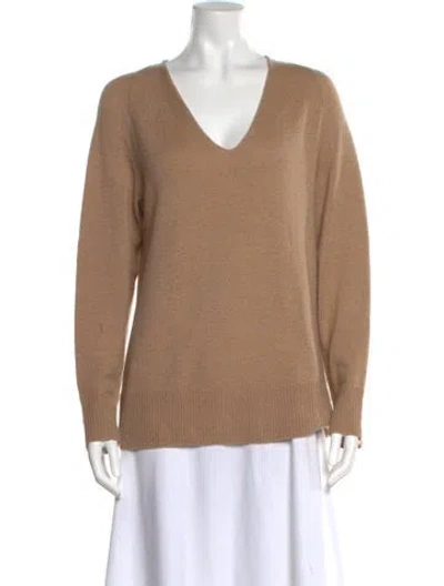 Pre-owned Vince Wool V-neck Sweater In Neutral