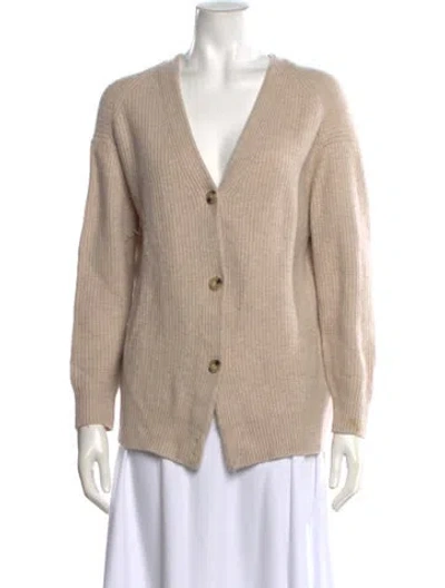 Pre-owned Vince Wool V-neck Sweater In Neutral