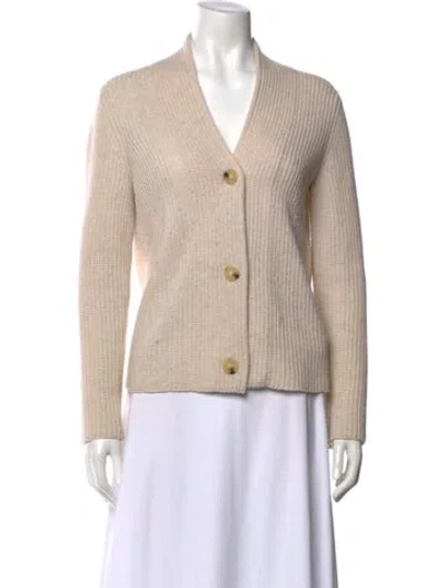Pre-owned Vince Wool V-neck Sweater In Neutral