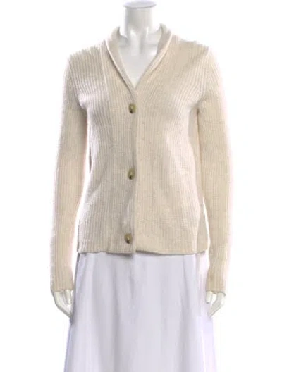 Pre-owned Vince Wool V-neck Sweater In Neutral