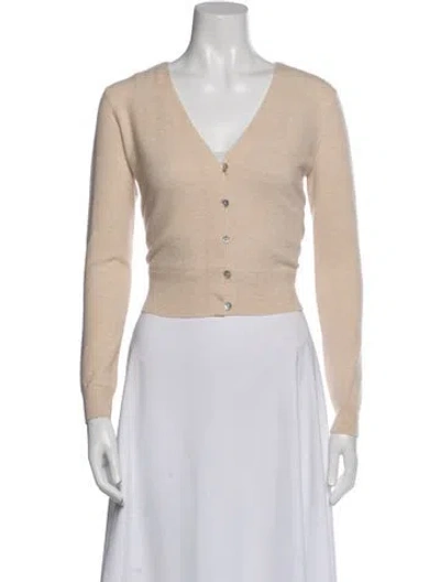 Pre-owned Vince Wool V-neck Sweater In Neutral