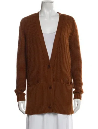 Pre-owned Vince Wool V-neck Sweater In Neutral
