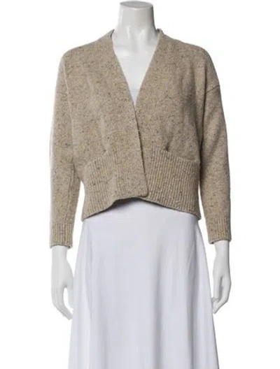 Pre-owned Vince Wool V-neck Sweater In Neutral