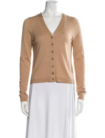 Pre-owned Vince Wool V-neck Sweater In Neutral
