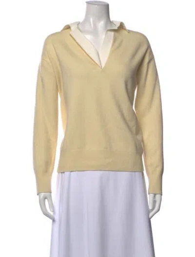 Pre-owned Vince Wool V-neck Sweater In Neutral
