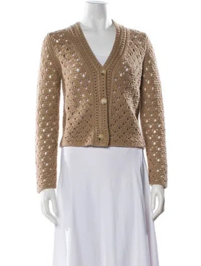 Pre-owned Vince Wool V-neck Sweater In Neutral