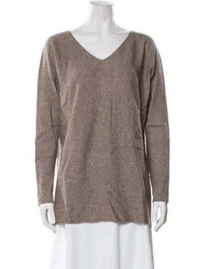 Pre-owned Vince Wool V-neck Sweater In Neutral