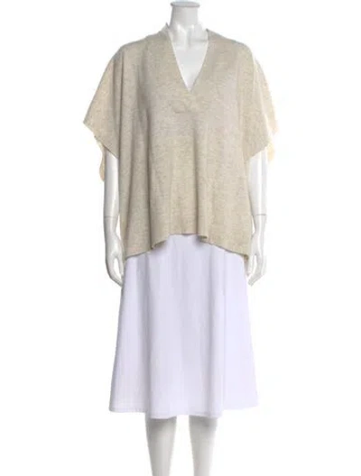 Pre-owned Vince Wool V-neck Sweater In Neutral