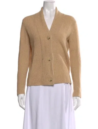Pre-owned Vince Wool V-neck Sweater In Neutral