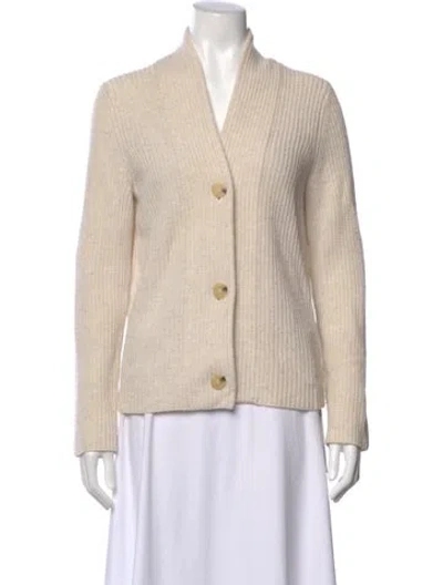 Pre-owned Vince Wool V-neck Sweater In Neutral