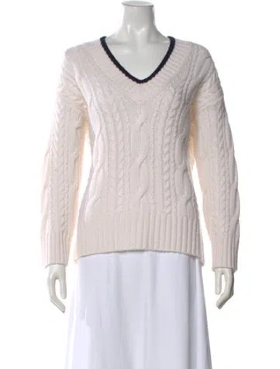 Pre-owned Vince Wool V-neck Sweater In Neutral