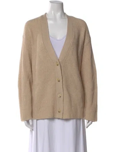 Pre-owned Vince Wool V-neck Sweater In Neutral