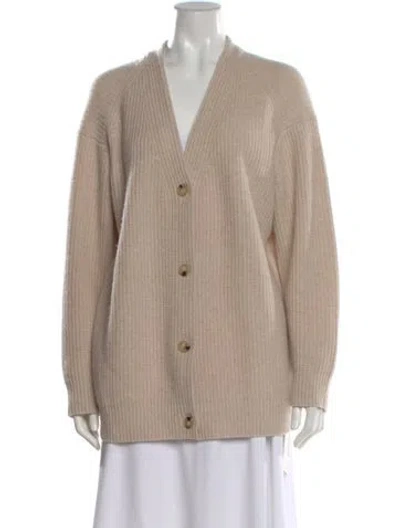 Pre-owned Vince Wool V-neck Sweater In Neutral