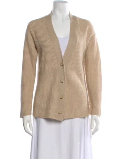 Pre-owned Vince Wool V-neck Sweater In Neutral