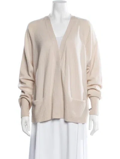 Pre-owned Vince Wool V-neck Sweater In Neutral