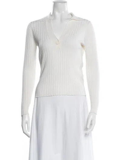Pre-owned Vince Wool V-neck Sweater In Neutral