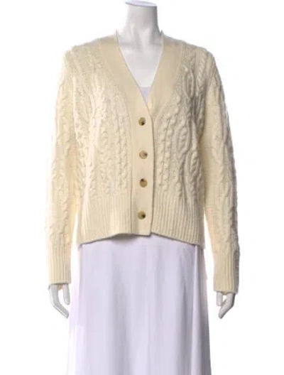 Pre-owned Vince Wool V-neck Sweater In Neutral