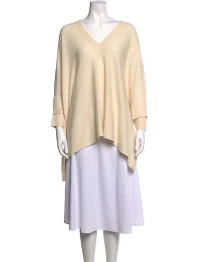 Pre-owned Vince Wool V-neck Sweater In Neutral